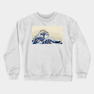 The Great Kitty Wave Off Kanagawa Crewneck Sweatshirt